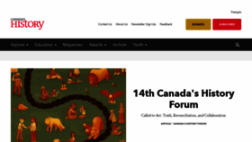 What Canadashistory.ca website looked like in 2022 (1 year ago)