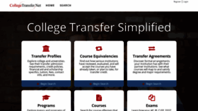 What Collegetransfer.net website looked like in 2022 (1 year ago)