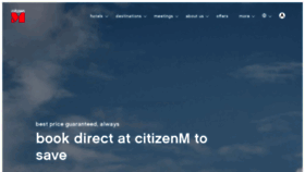What Citizenm.com website looked like in 2022 (1 year ago)