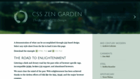 What Csszengarden.com website looked like in 2022 (1 year ago)