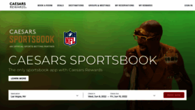 What Caesars.com website looked like in 2022 (1 year ago)