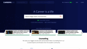 What Careers360.com website looked like in 2022 (1 year ago)