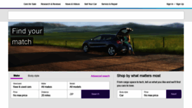 What Cars.com website looked like in 2022 (1 year ago)