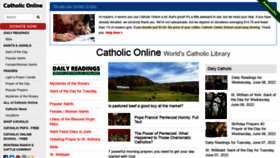 What Catholic.org website looked like in 2022 (1 year ago)