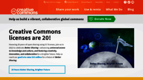 What Creativecommons.org website looked like in 2022 (3 years ago)