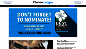What Clarionledger.com website looked like in 2022 (1 year ago)