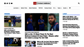 What Cricketaddictor.com website looked like in 2022 (1 year ago)
