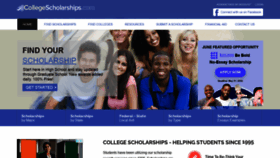 What Collegescholarships.com website looked like in 2022 (1 year ago)