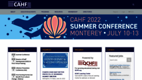 What Cahf.org website looked like in 2022 (1 year ago)