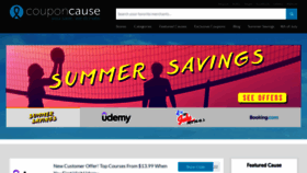What Couponcause.com website looked like in 2022 (1 year ago)