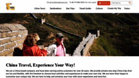 What Chinatravel.com website looked like in 2022 (1 year ago)