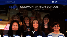 What Chsd218.org website looked like in 2022 (1 year ago)