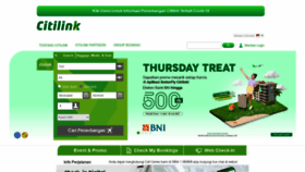 What Citilink.co.id website looked like in 2022 (1 year ago)