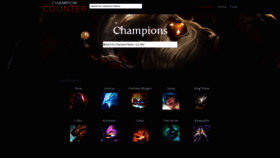 What Championcounter.com website looked like in 2022 (1 year ago)