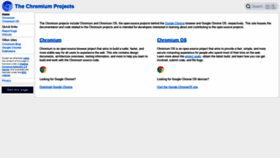 What Chromium.org website looked like in 2022 (1 year ago)