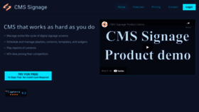 What Cmssignage.com website looked like in 2022 (1 year ago)