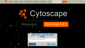 What Cytoscape.org website looked like in 2022 (1 year ago)