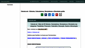 What Calcule.net website looked like in 2022 (3 years ago)