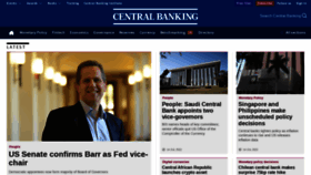 What Centralbanking.com website looked like in 2022 (1 year ago)
