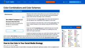 What Colorcombos.com website looked like in 2022 (1 year ago)