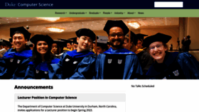 What Cs.duke.edu website looked like in 2022 (2 years ago)