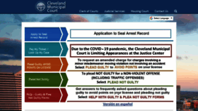 What Clevelandmunicipalcourt.org website looked like in 2022 (1 year ago)