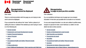 What Canlearn.ca website looked like in 2022 (1 year ago)
