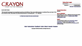 What Crayon.net website looked like in 2022 (1 year ago)