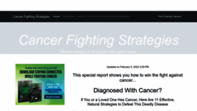 What Cancerfightingstrategies.com website looked like in 2022 (1 year ago)