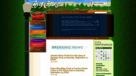 What Cerritos.us website looked like in 2022 (1 year ago)