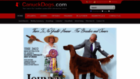 What Canuckdogs.com website looked like in 2022 (1 year ago)