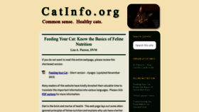 What Catinfo.org website looked like in 2022 (1 year ago)