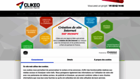 What Clikeo.fr website looked like in 2022 (1 year ago)