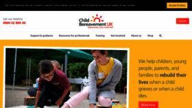 What Childbereavementuk.org website looked like in 2022 (1 year ago)