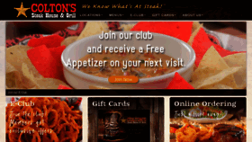 What Coltonssteakhouse.com website looked like in 2022 (1 year ago)