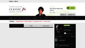 What Classicfm.co.uk website looked like in 2022 (1 year ago)
