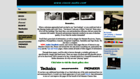 What Classic-audio.com website looked like in 2022 (2 years ago)