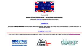 What Choirs.org.uk website looked like in 2022 (1 year ago)