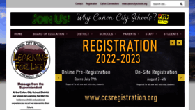 What Canoncityschools.org website looked like in 2022 (1 year ago)