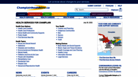 What Champlainhealthline.ca website looked like in 2022 (2 years ago)