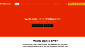 What Cppscreator.com website looked like in 2022 (1 year ago)