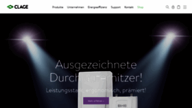 What Clage.de website looked like in 2022 (2 years ago)
