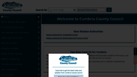 What Cumbria.gov.uk website looked like in 2022 (1 year ago)