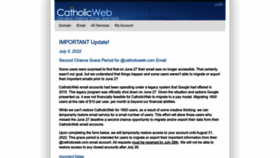 What Catholicweb.com website looked like in 2022 (1 year ago)
