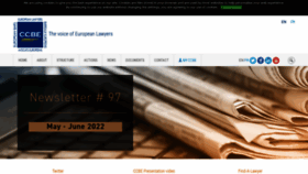 What Ccbe.eu website looked like in 2022 (1 year ago)