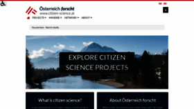 What Citizen-science.at website looked like in 2022 (1 year ago)