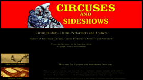 What Circusesandsideshows.com website looked like in 2022 (2 years ago)