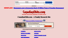 What Canadianobits.com website looked like in 2022 (1 year ago)