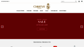 What Christys-hats.com website looked like in 2022 (1 year ago)