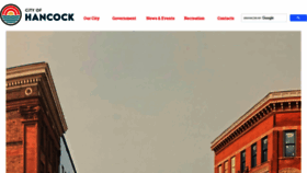 What Cityofhancock.com website looked like in 2022 (1 year ago)